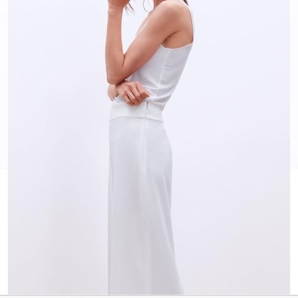 Zara ecru color high-waisted pants - Picture 3 of 4